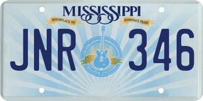 MS license plate JNR346