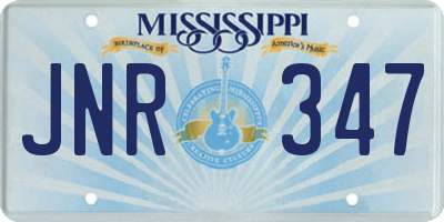 MS license plate JNR347
