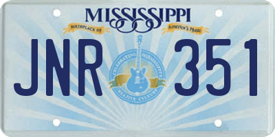 MS license plate JNR351