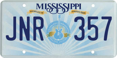 MS license plate JNR357