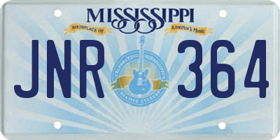 MS license plate JNR364