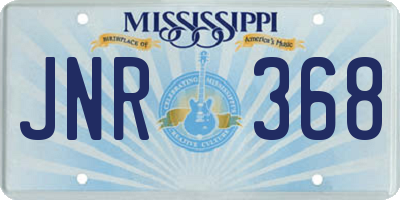 MS license plate JNR368