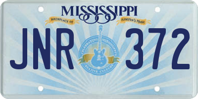 MS license plate JNR372