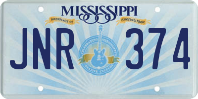 MS license plate JNR374