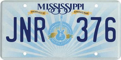 MS license plate JNR376