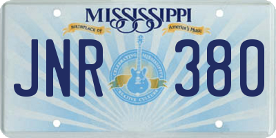 MS license plate JNR380