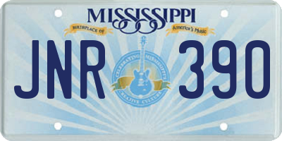 MS license plate JNR390