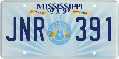 MS license plate JNR391