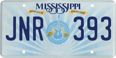 MS license plate JNR393