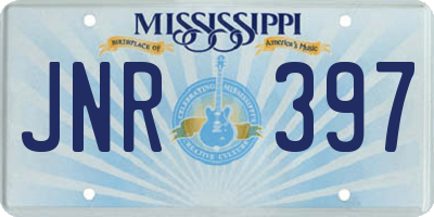 MS license plate JNR397
