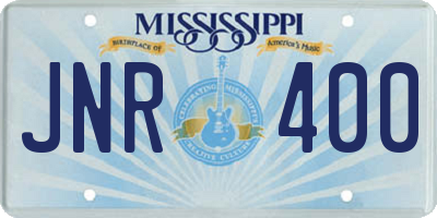 MS license plate JNR400