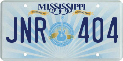 MS license plate JNR404