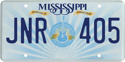 MS license plate JNR405
