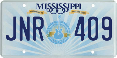 MS license plate JNR409