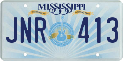 MS license plate JNR413