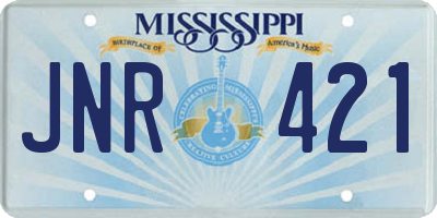 MS license plate JNR421