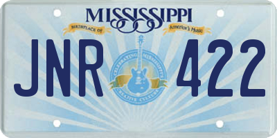 MS license plate JNR422