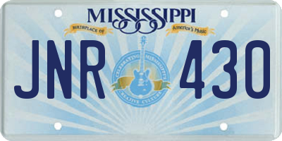 MS license plate JNR430