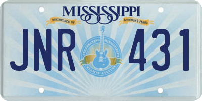 MS license plate JNR431