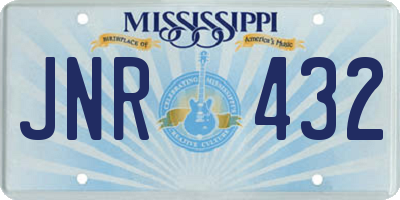 MS license plate JNR432