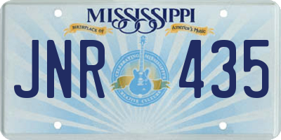 MS license plate JNR435