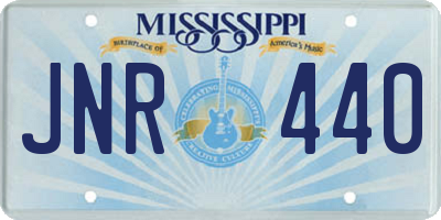 MS license plate JNR440