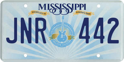 MS license plate JNR442