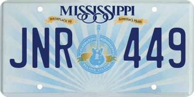 MS license plate JNR449