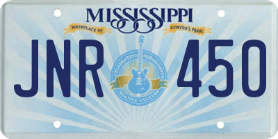 MS license plate JNR450