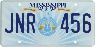 MS license plate JNR456