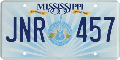 MS license plate JNR457