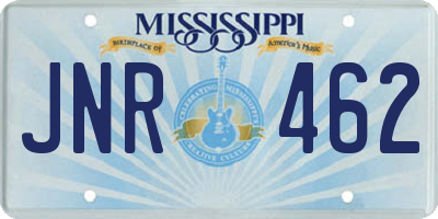MS license plate JNR462