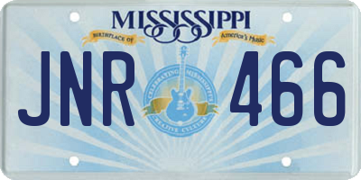 MS license plate JNR466