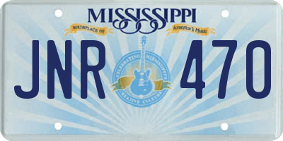 MS license plate JNR470