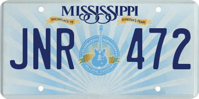 MS license plate JNR472