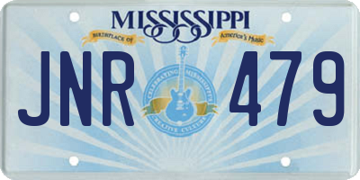 MS license plate JNR479