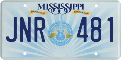 MS license plate JNR481