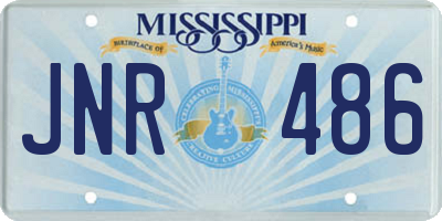 MS license plate JNR486