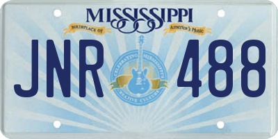 MS license plate JNR488