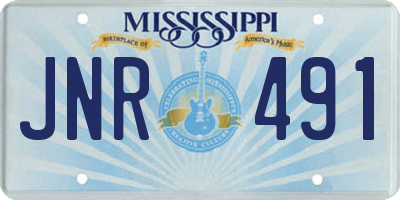MS license plate JNR491