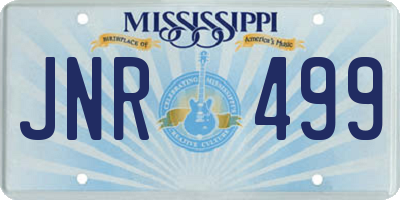 MS license plate JNR499