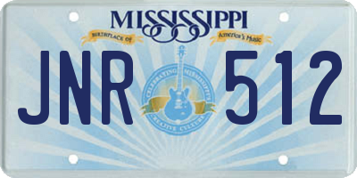 MS license plate JNR512