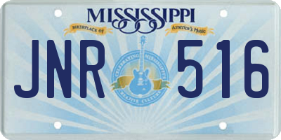 MS license plate JNR516