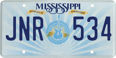 MS license plate JNR534