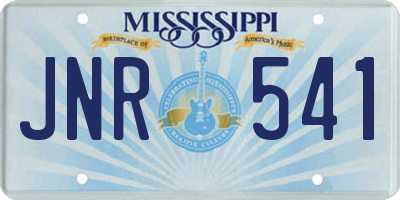 MS license plate JNR541