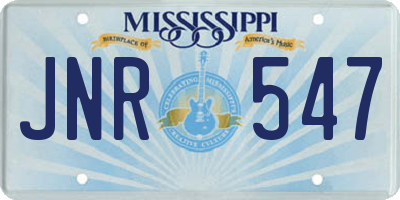 MS license plate JNR547