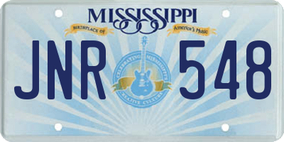 MS license plate JNR548