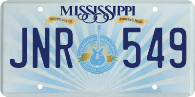 MS license plate JNR549