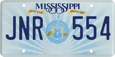 MS license plate JNR554