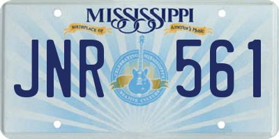MS license plate JNR561